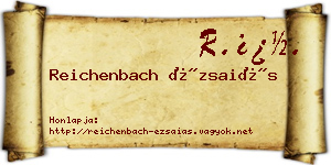 Reichenbach Ézsaiás névjegykártya